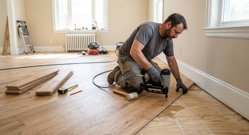 Pine Floor Installation in San Antonio, TX