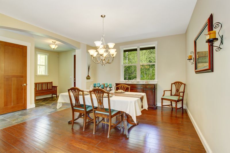 Hickory Hardwood in Dining Room